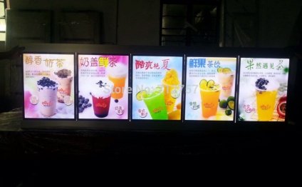 Led Illuminated Menu Display