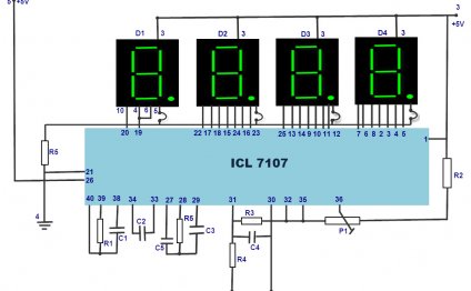 LED Digital Voltmeter Circuit