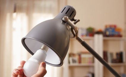 An LED lamp comes fitted with