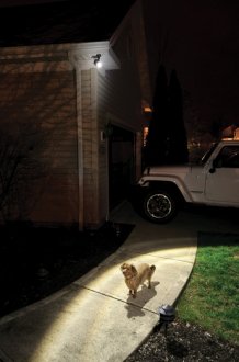 power limelight shining on a walkway