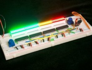 Example VU Meter - 4 IC's operating 40 LEDs