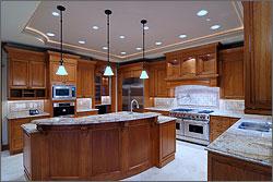 LED light in a kitchen.