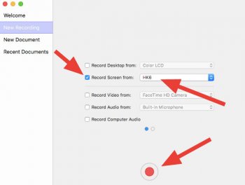 begin recording with ScreenFlow