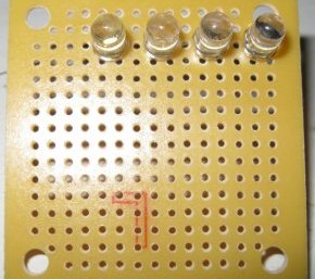 One Row of LEDs done Started Making Do-it-yourself LED Bulb