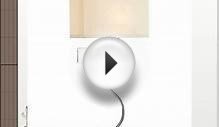 Bedside Wall Light with Flexible LED Reading Light and 2