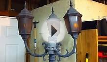 Halloween Flickering LED Lamp Post