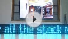 Led stock market ticker tape display