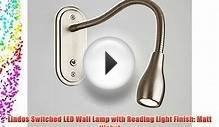 Lindos Switched LED Wall Lamp with Reading Light Finish