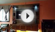 tv wall with led lights